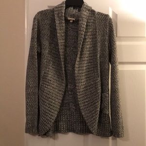 “silence + noise” black and white cardigan